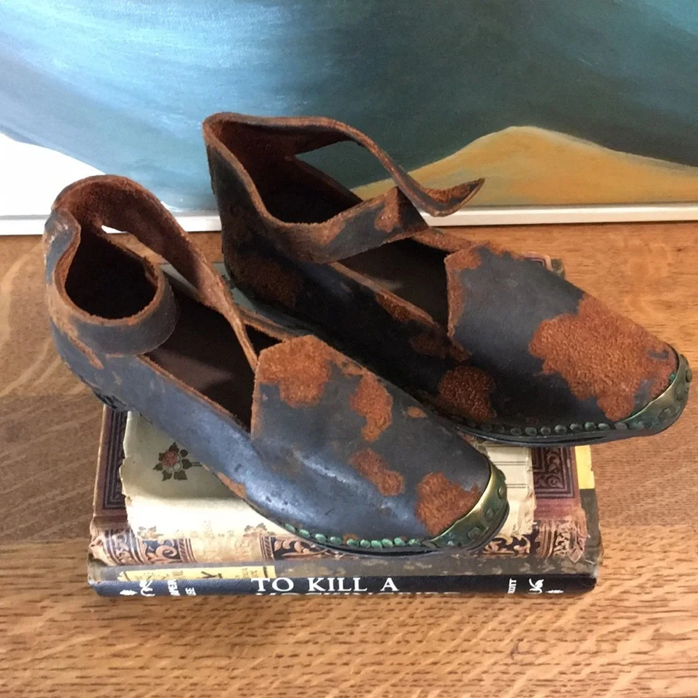 Antique Victorian Edwardian Child Shoes - Picture 2 of 8